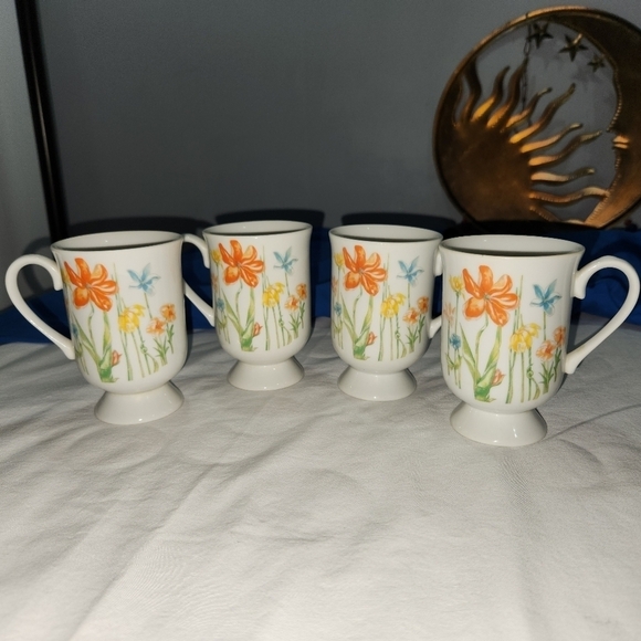 Tivoli Tuscany Mugs Fine China Made in Japan Wildflowers Floral Coffee Tea or Me - Picture 9 of 17
